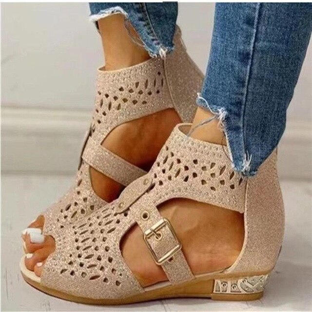 Heidi - Orthopädische Sandalen mit niedrigem Absatz 1