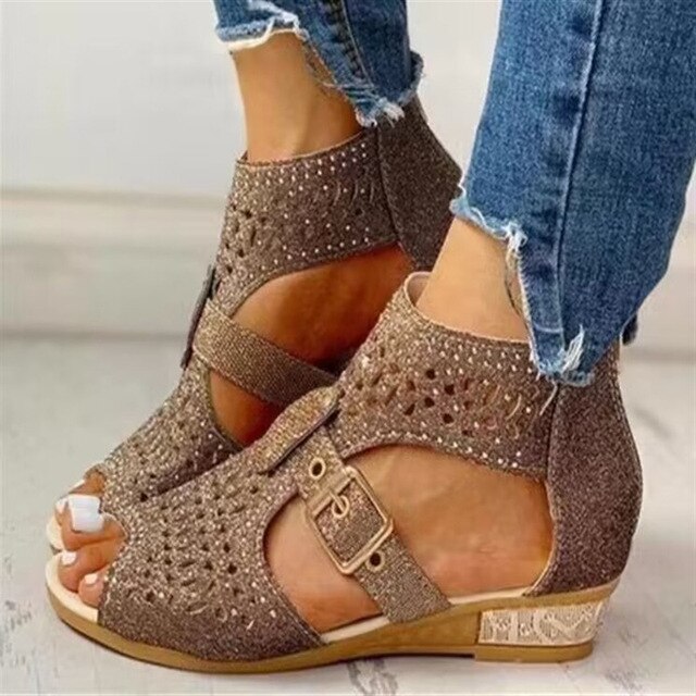 Heidi - Orthopädische Sandalen mit niedrigem Absatz 3