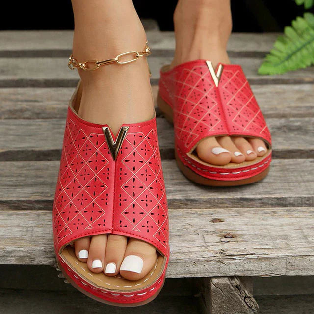 Heidi - Orthopädische flache Riemchensandalen 4