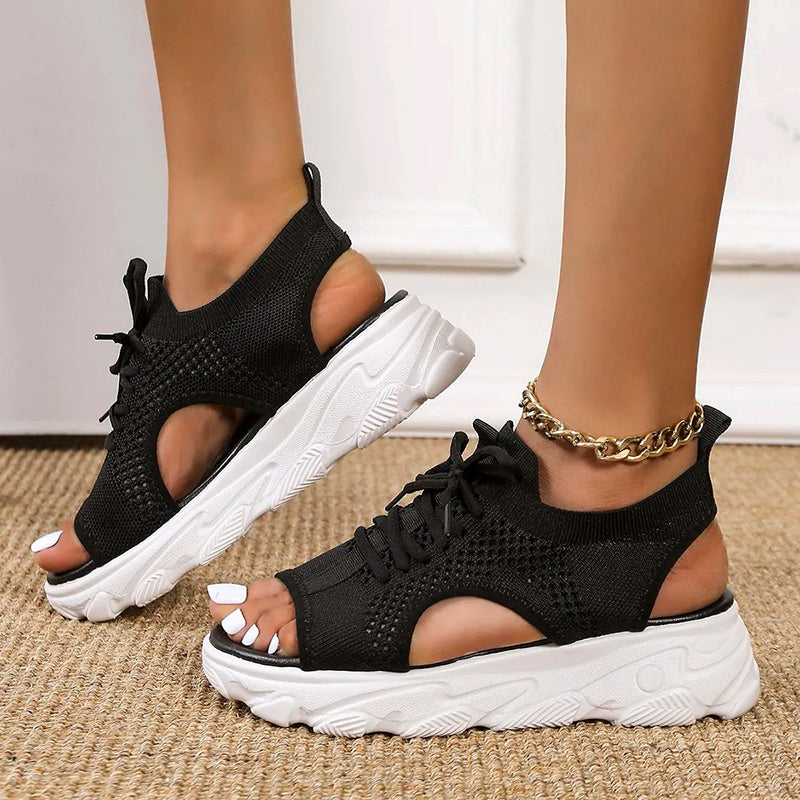 Heidi Atmungsaktive Plateausandalen 2
