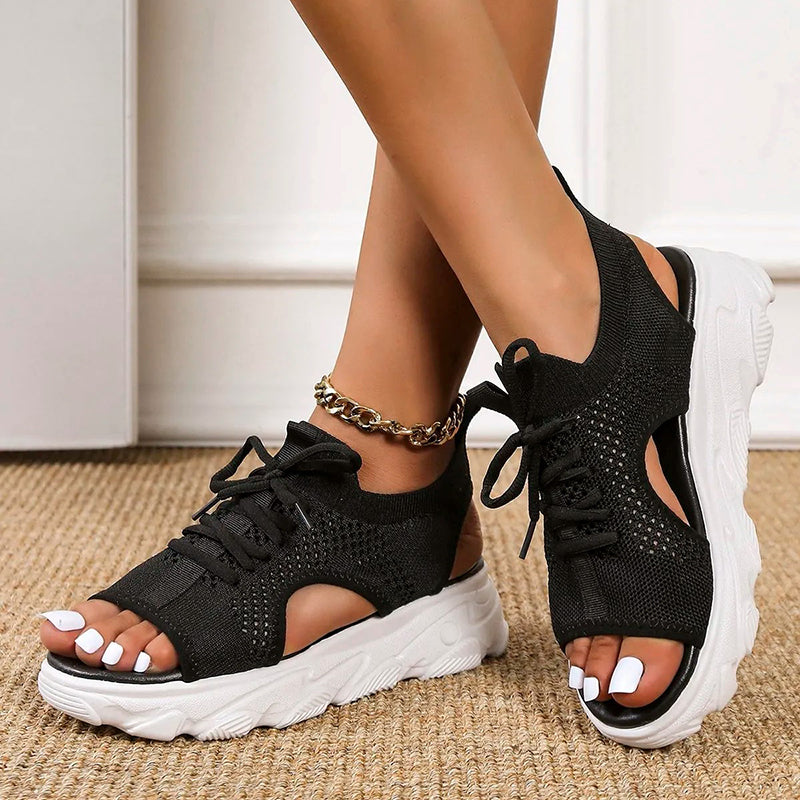 Heidi Atmungsaktive Plateausandalen 4