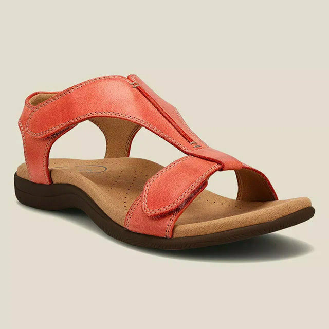 Heidi Einfarbige Sandalen Mit Klettverschluss 0