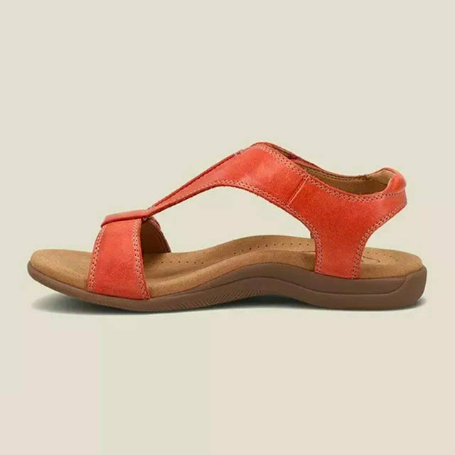 Heidi Einfarbige Sandalen Mit Klettverschluss 1