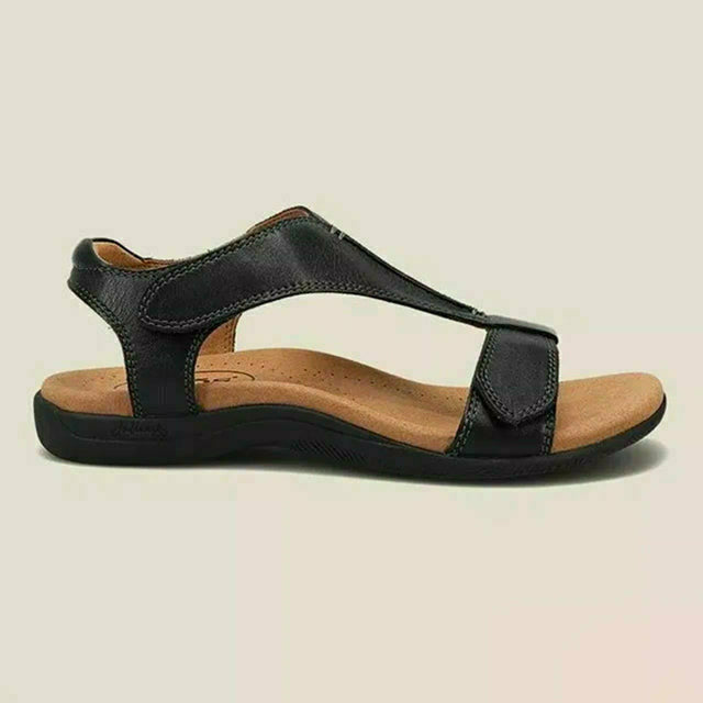 Heidi Einfarbige Sandalen Mit Klettverschluss 2