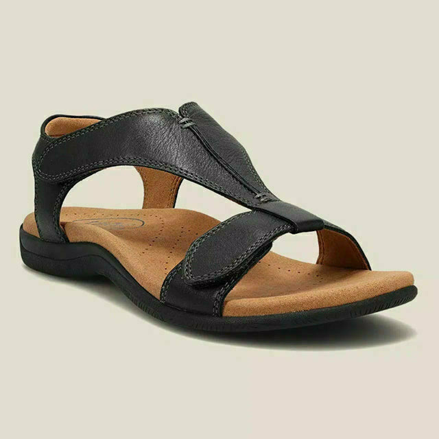Heidi Einfarbige Sandalen Mit Klettverschluss 4