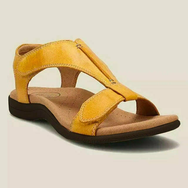 Heidi Einfarbige Sandalen Mit Klettverschluss 5