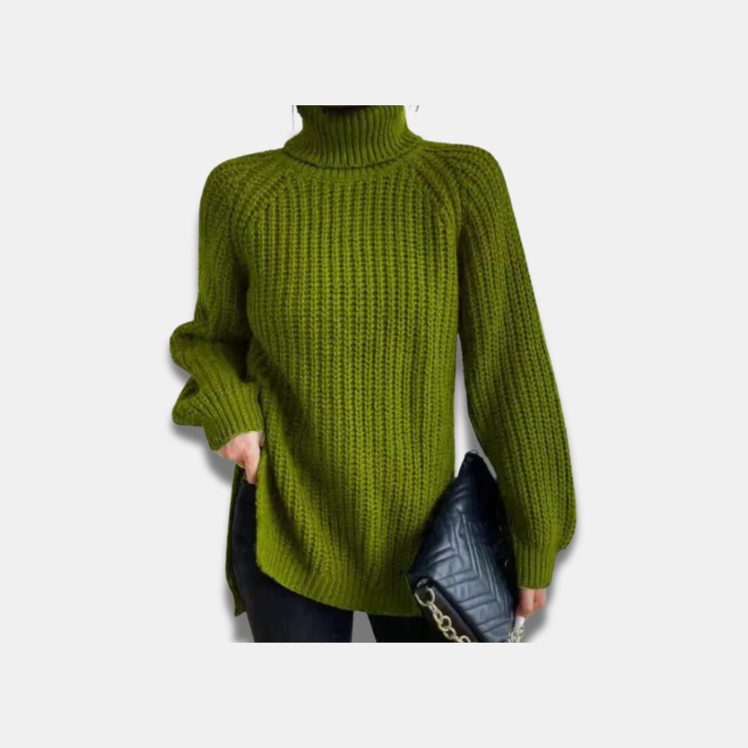 Raffinierter, bequemer Damen-Rollkragenpullover aus Strick