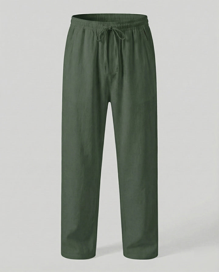 Herren lässige Leinen-Loungehose im Zen-Stil 14