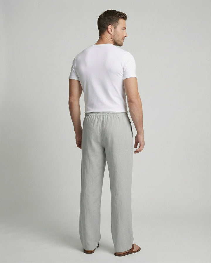 Herren lässige Leinen-Loungehose im Zen-Stil 4