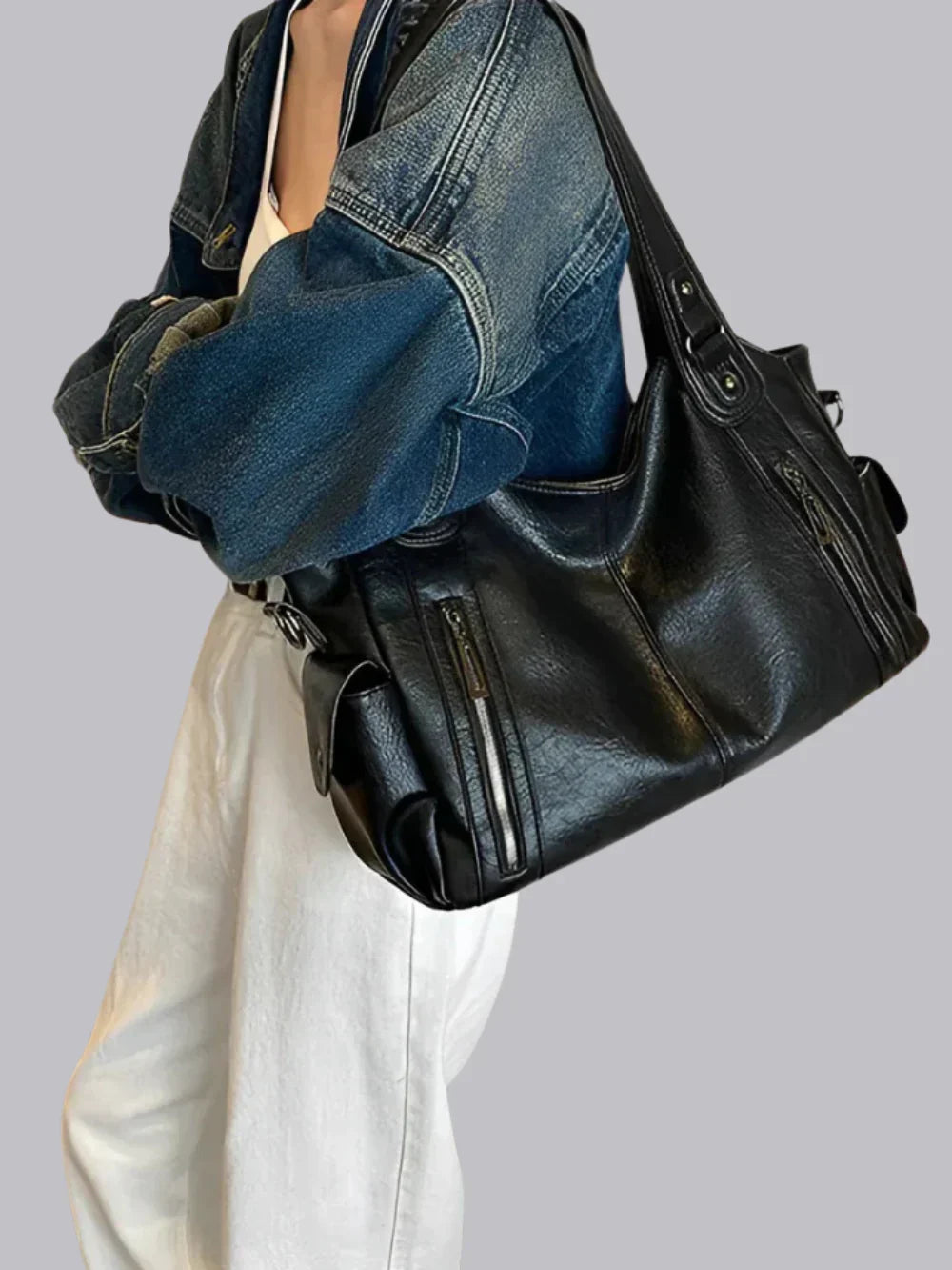 Frauen Puffy Leder Handtasche