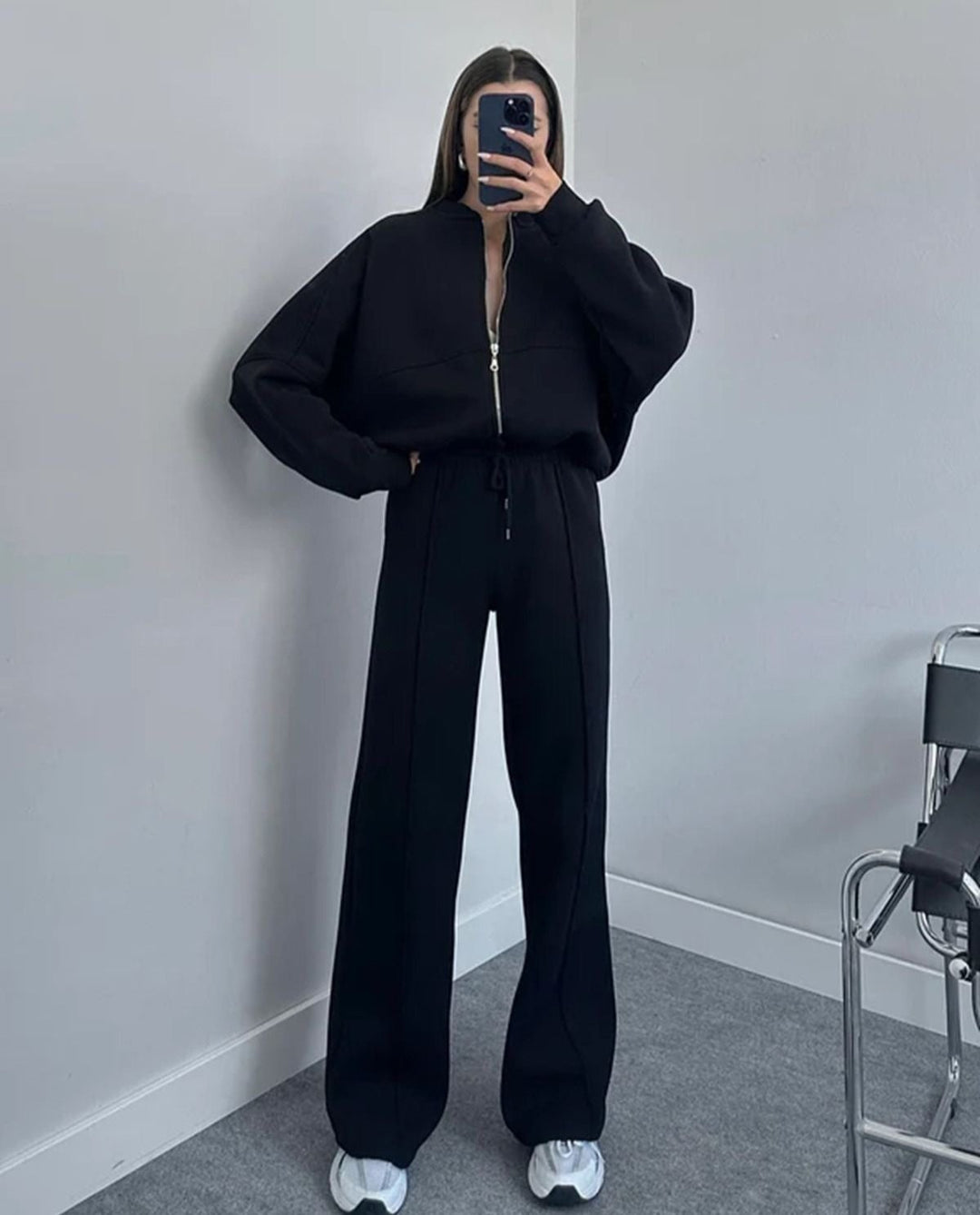 Damen Lässiges Passendes Trainingsanzug Set – Bequemes Zweiteiler Outfit