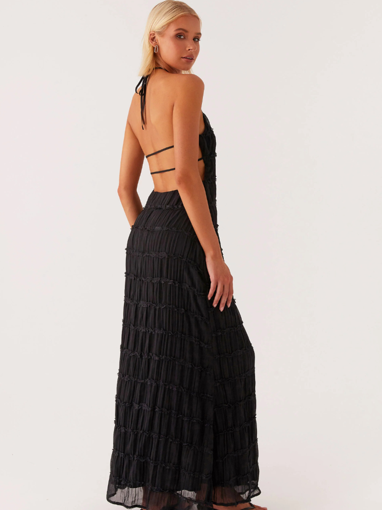 Halter Neck Raffung Kleid Für Damen