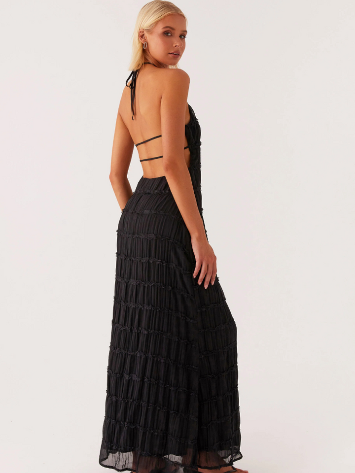 Halter Neck Raffung Kleid Für Damen