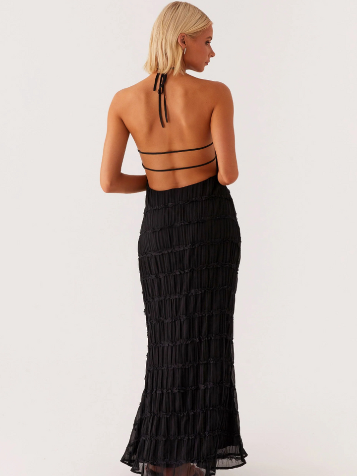 Halter Neck Raffung Kleid Für Damen