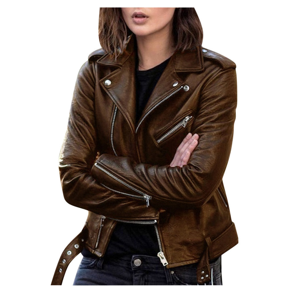 Lässige Bikerjacke für Damen | Stilvoller Begleiter für jeden Anlass 0