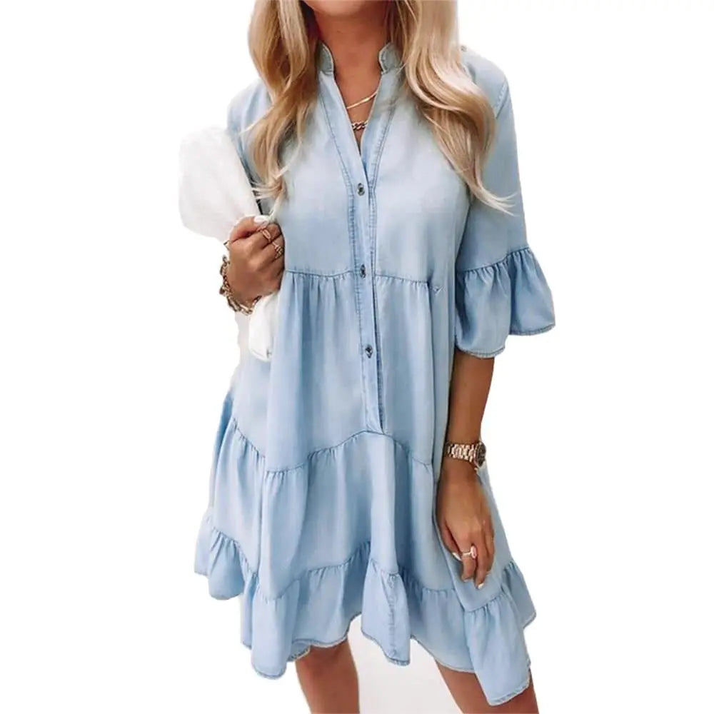 Lockeres Jeanskleid Elegant 1