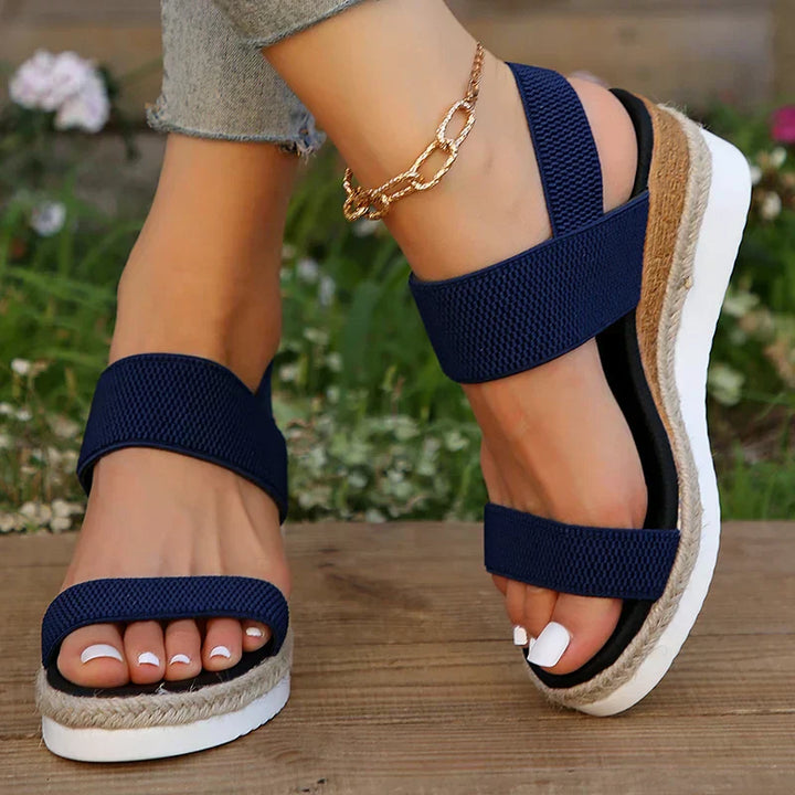 Damen Plattform Sandalen Mit Fußstütze