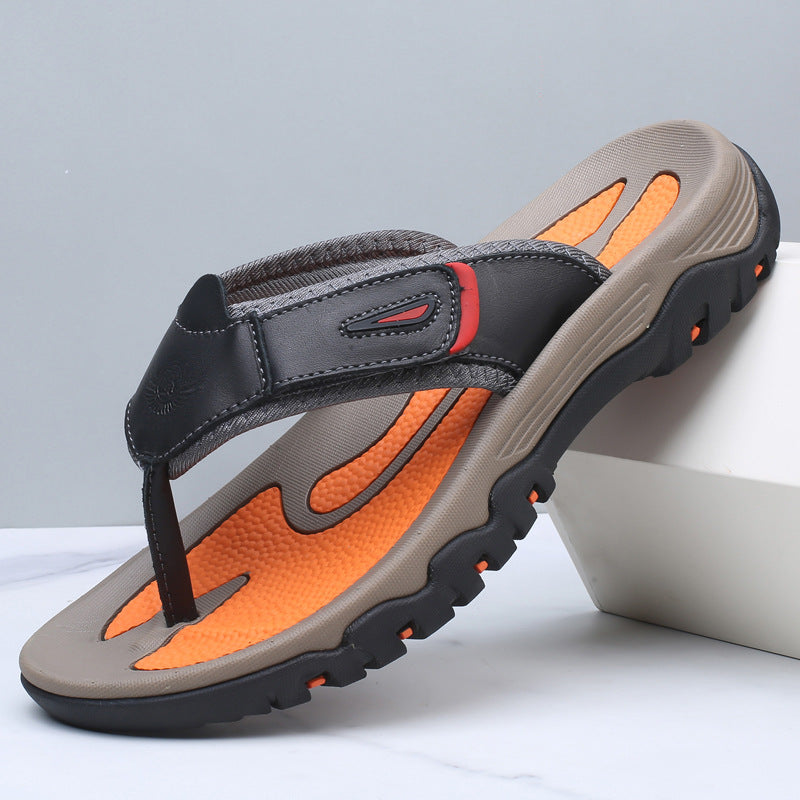 Herren Offene Leder Sandalen – Atmungsaktive Bequeme Sommer Schuhe