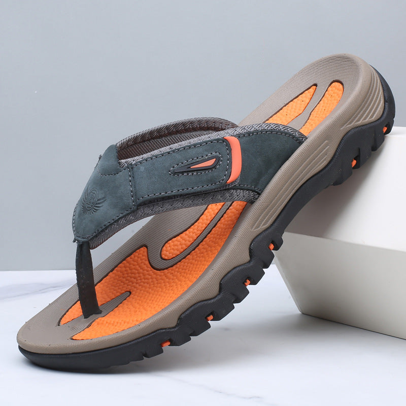 Herren Offene Leder Sandalen – Atmungsaktive Bequeme Sommer Schuhe