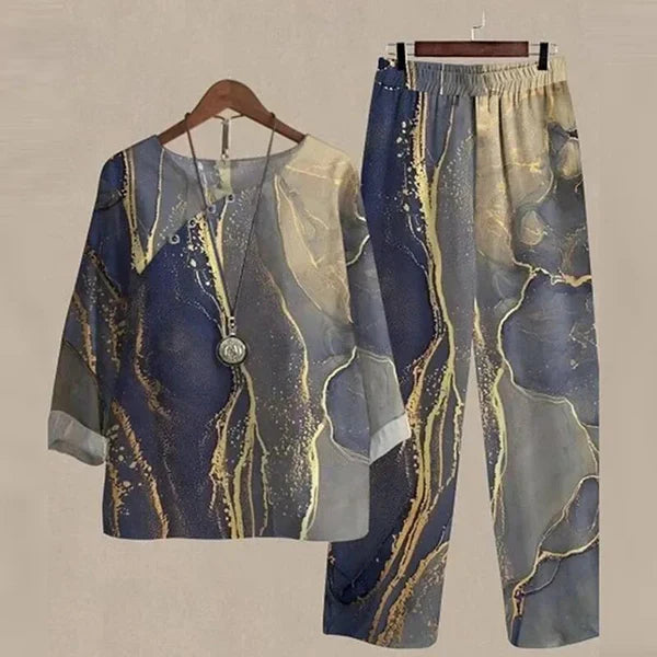 Damen Blumen Outfit Set