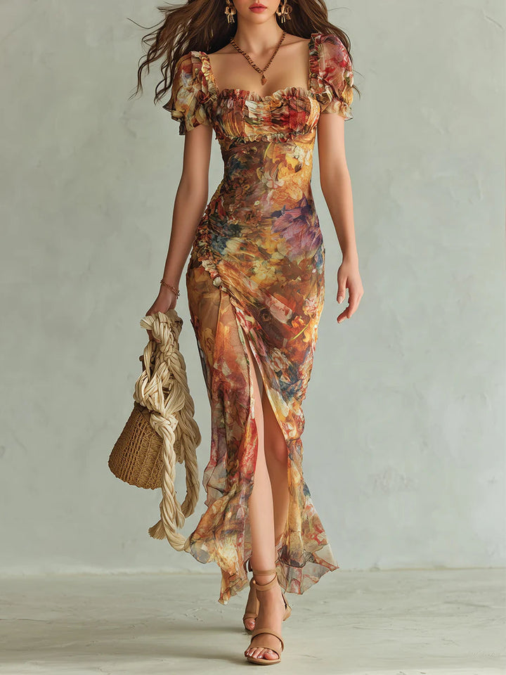 Maxikleid Sommer mit Boho-Print: Eleganz und Komfort für Feste 0