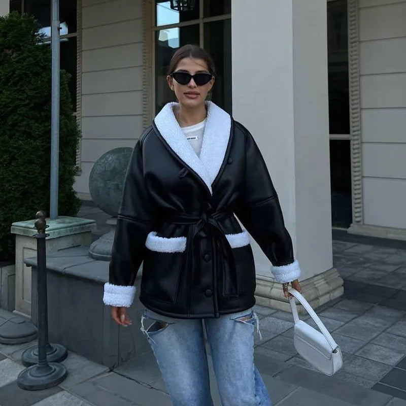 Modische Damenjacke mit Gürtel – Stilvoll und Vielseitig für den Winter 0