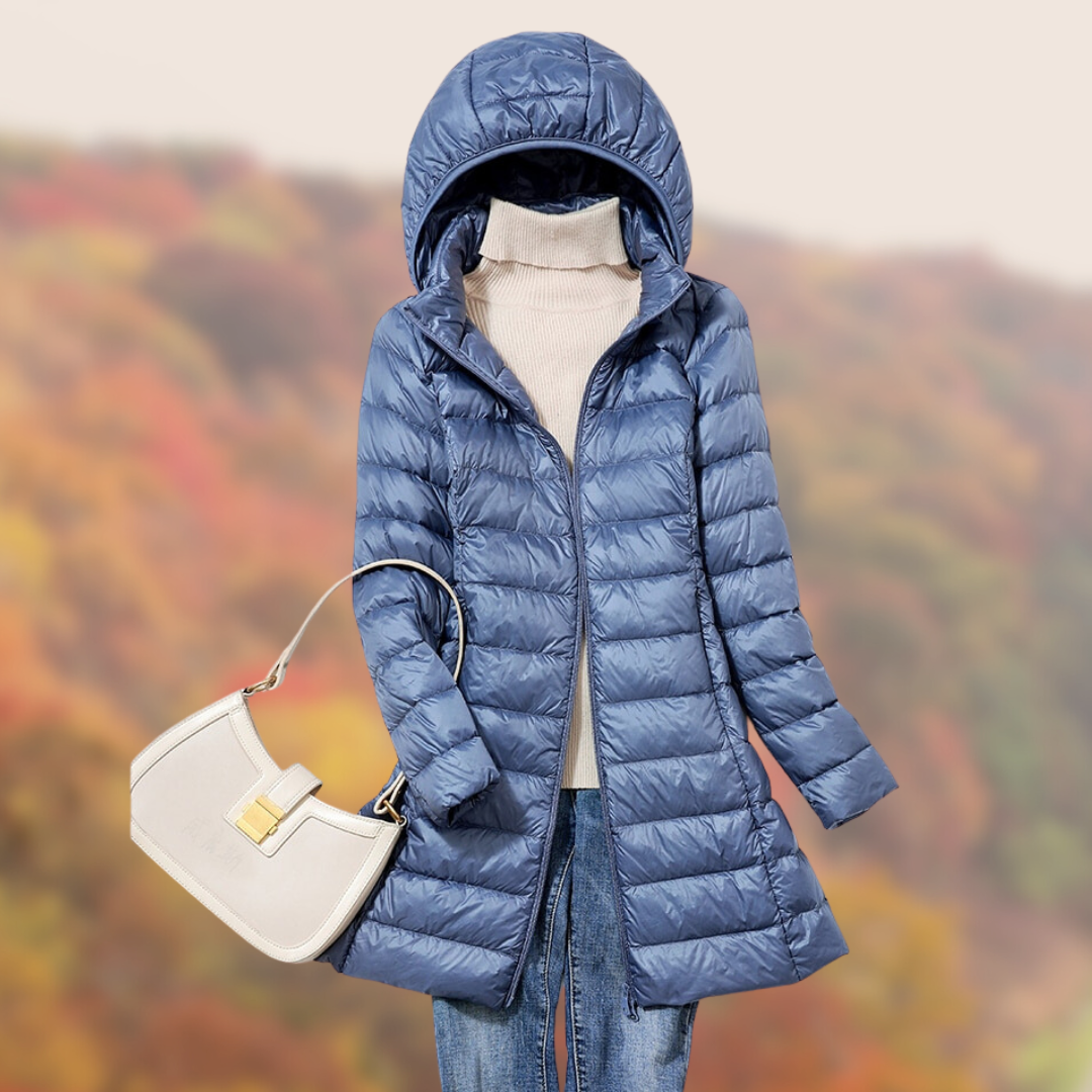 Modische Damenjacke mit Kapuze – Leichte, Atmungsaktive Jacke für Regen und Wind 0
