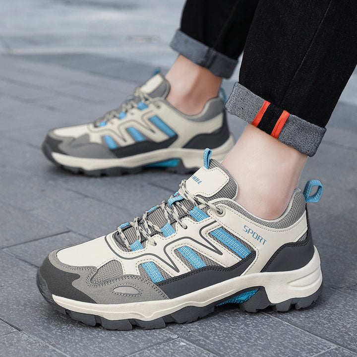Damen Graue Rutschfeste Sneaker Mit Schnürung Und Komfortpassform