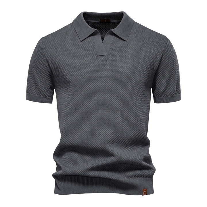 Herren Poloshirt Mit Offenem Kragen