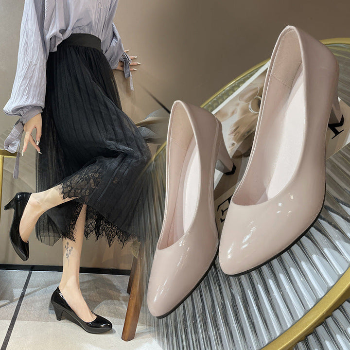 Damen Elegante Pumps Mit Blockabsatz – Bequeme Klassische Schuhe