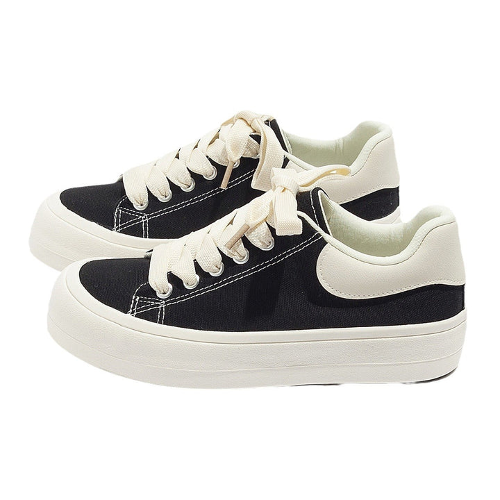 Damen Stilvolle Schnürbare Denim Sneaker Mit Plateausohle