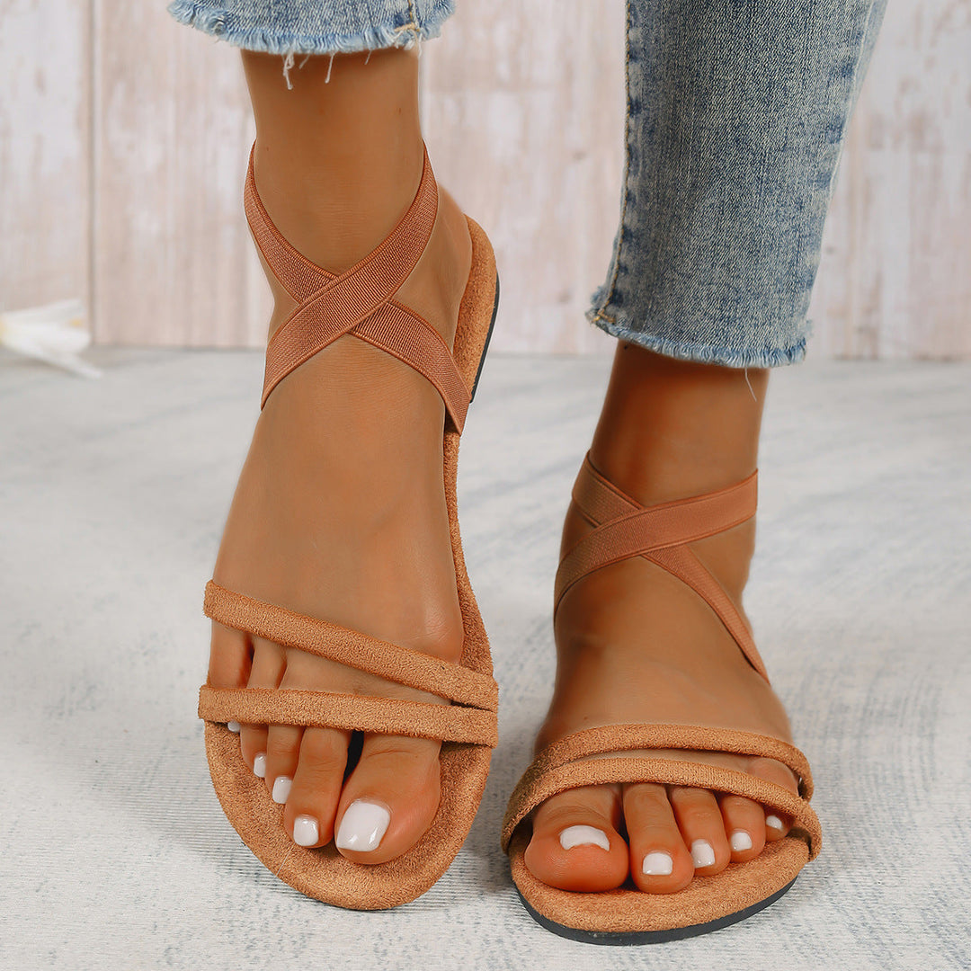 Damen Elegante Riemchensandalen – Vielseitige Komfort Fußbett Schuhe