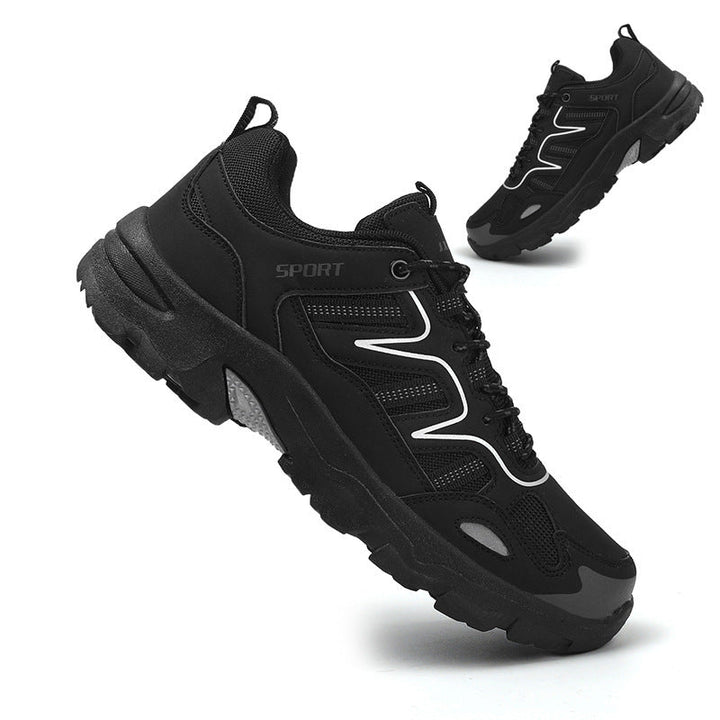 Damen Graue Rutschfeste Sneaker Mit Schnürung Und Komfortpassform
