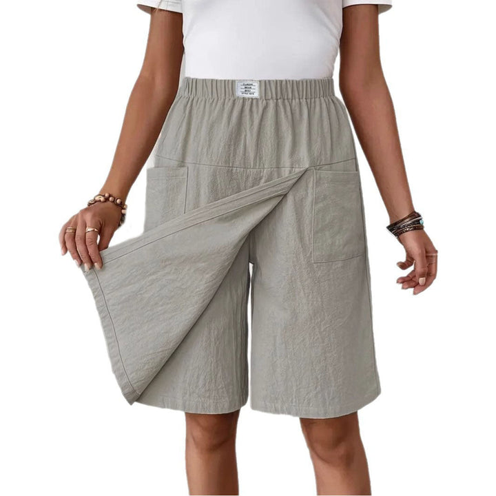 Damen Stilvolle Leinen Shorts Mit Elastischem Bund – Freizeit Sommer Komfort