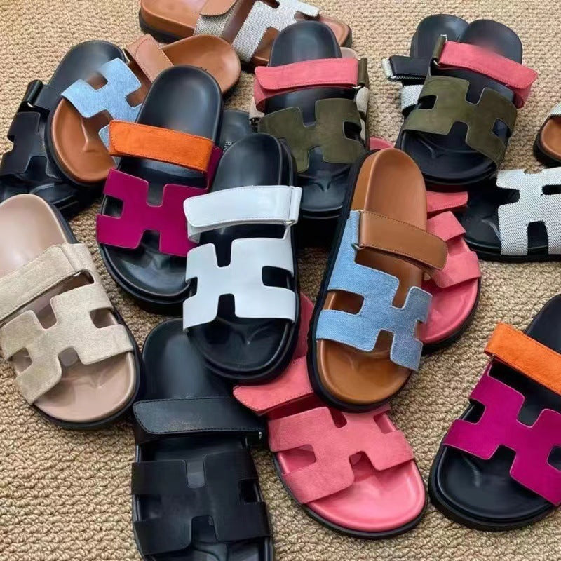 Damen Kunstleder Sandalen Mit Verstellbaren Riemen – Bequeme Sommerschuhe