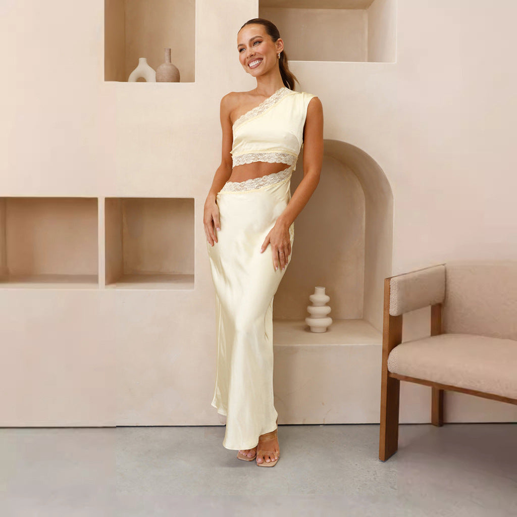 Asymmetrisches Brautkleid aus Spitze für Damen – Eleganter, moderner Brautstil
