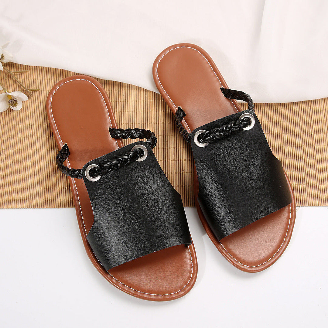 Damen Elegante Geflochtene Riemchensandalen – Stilvolle Sommerschuhe