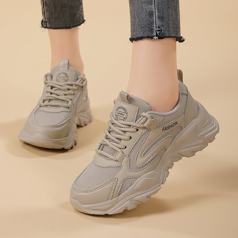 Damen Sportliche Sneakers Mit Atmungsaktivem Obermaterial – Gepolsterte Komfortschuhe
