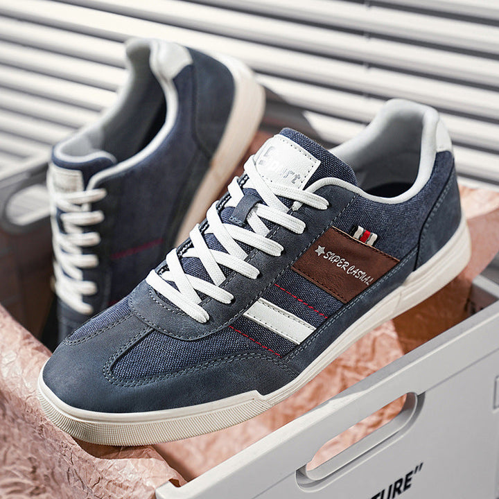 Damen Blaue Schnür-Sneaker Mit Rutschfester Sohle – Gepolsterte Komfortschuhe