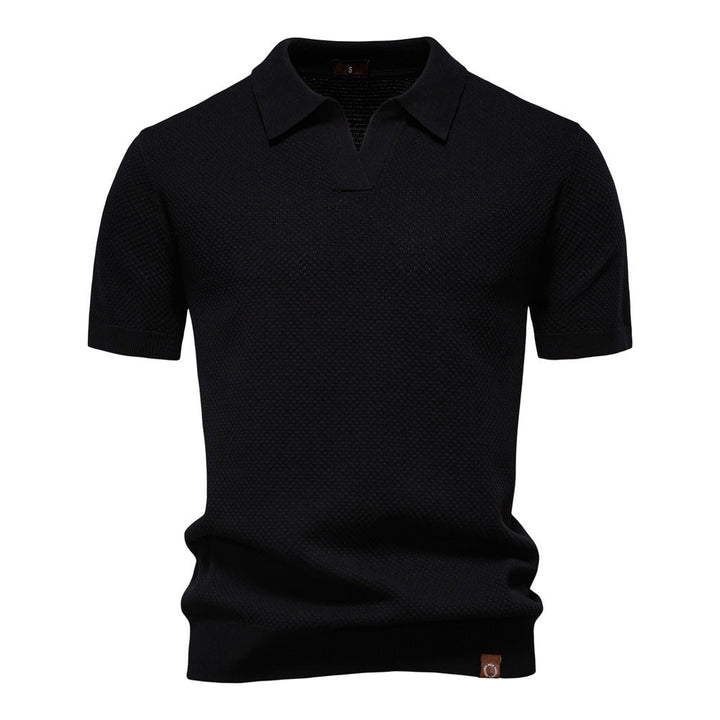 Herren Poloshirt Mit Offenem Kragen