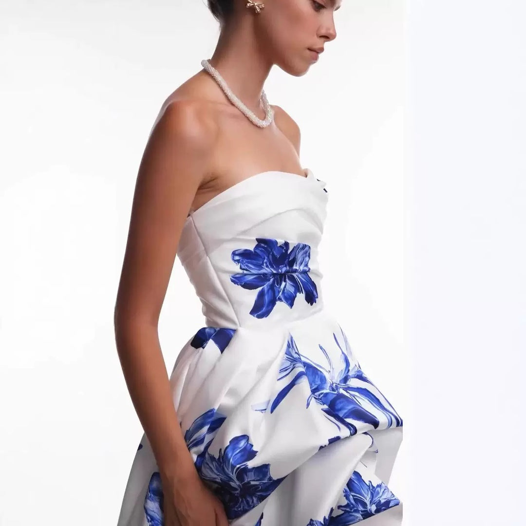 Trägerloses Brautkleid für Damen – Elegantes Brautkleid mit floralen Applikationen