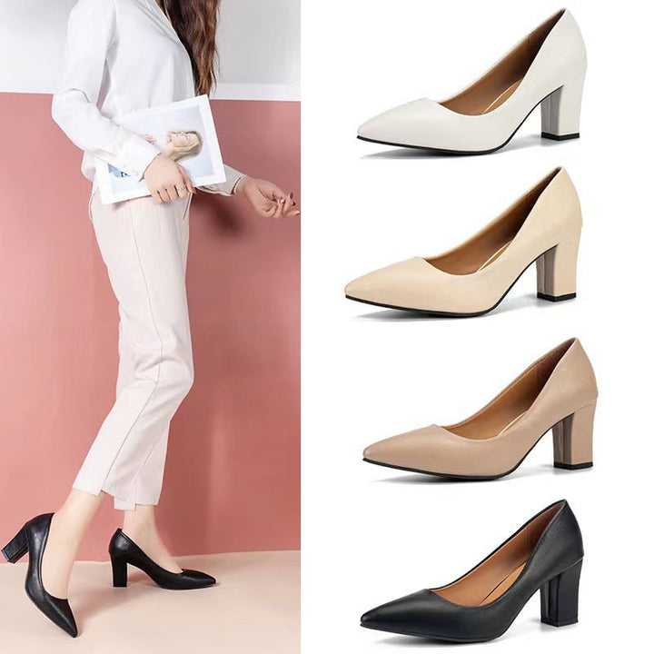 Damen Elegante Pumps Mit Blockabsatz – Klassische Bequeme Schuhe