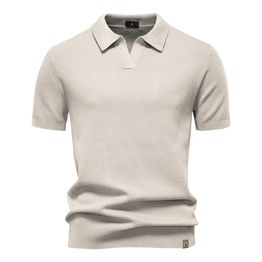 Herren Poloshirt Mit Offenem Kragen
