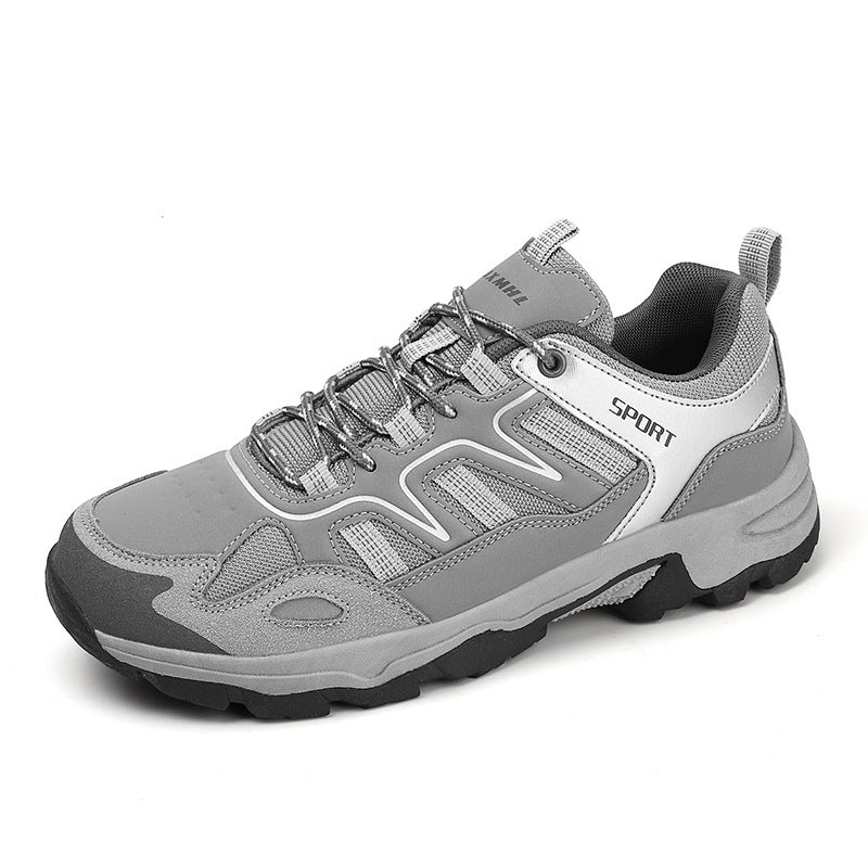 Damen Graue Rutschfeste Sneaker Mit Schnürung Und Komfortpassform