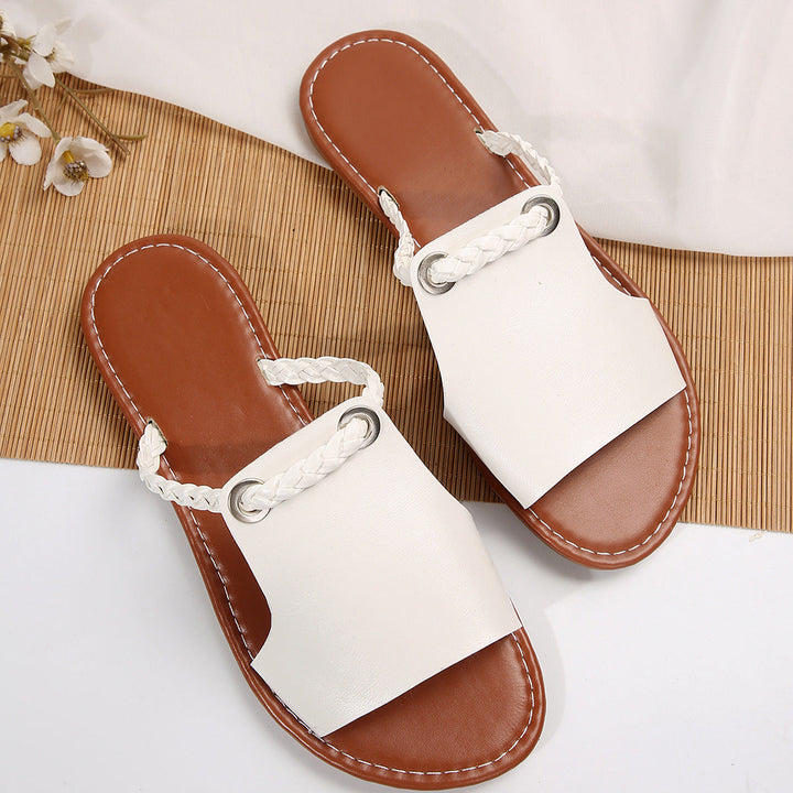 Damen Elegante Geflochtene Riemchensandalen – Stilvolle Sommerschuhe