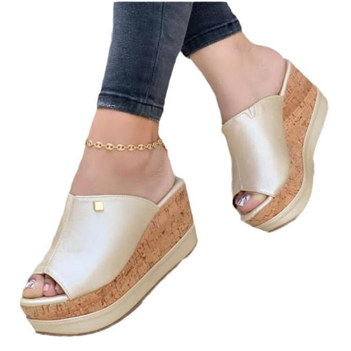 Damen Elegante Offene Keilsandalen – Bequeme Sommerschuhe