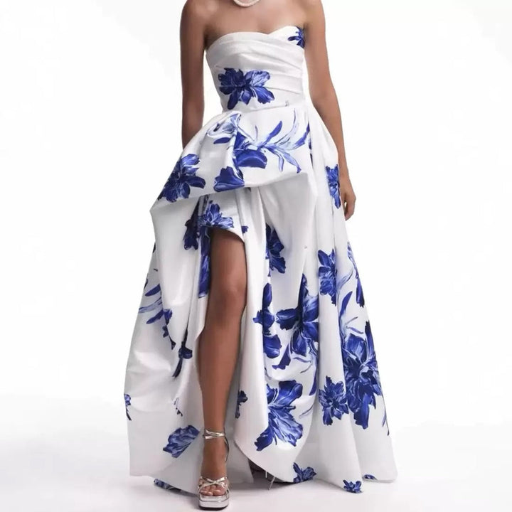Trägerloses Brautkleid für Damen – Elegantes Brautkleid mit floralen Applikationen