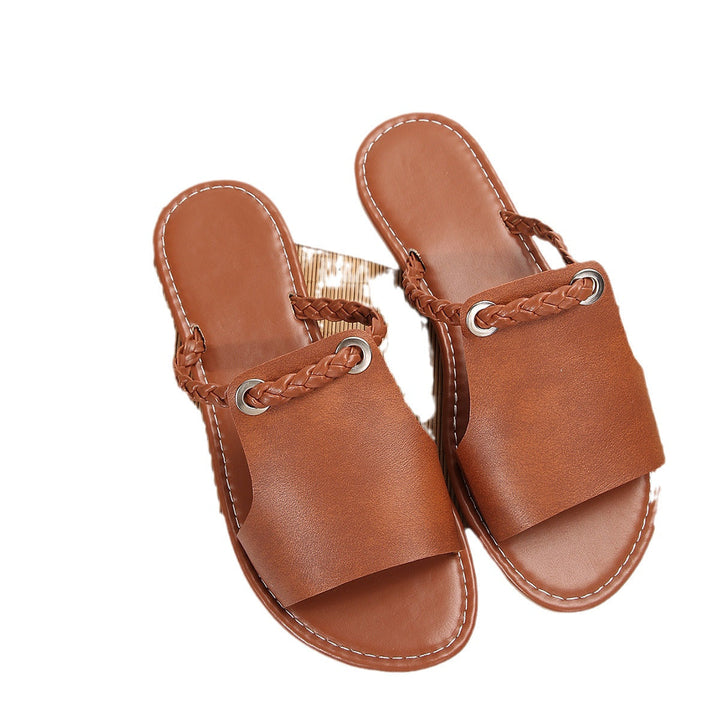 Damen Elegante Geflochtene Riemchensandalen – Stilvolle Sommerschuhe