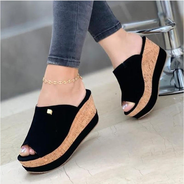 Damen Elegante Offene Keilsandalen – Bequeme Sommerschuhe