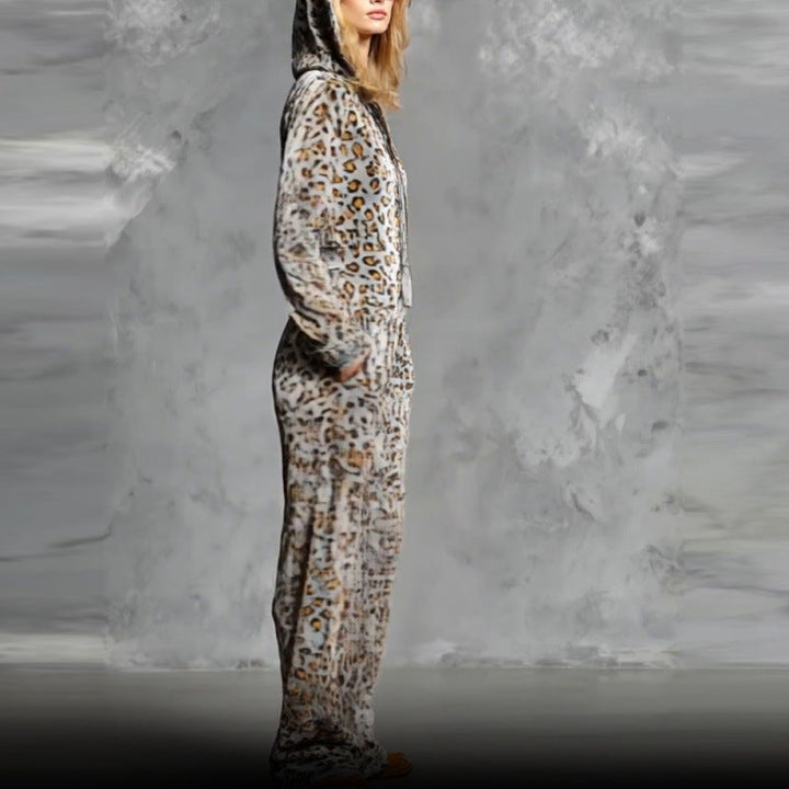 Damen Bequemer Reißverschluss Jumpsuit – Lang Mit Taschen